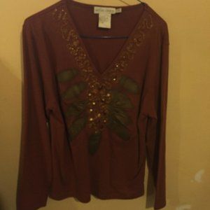 NEW LISTING  cozy shirt with bling!